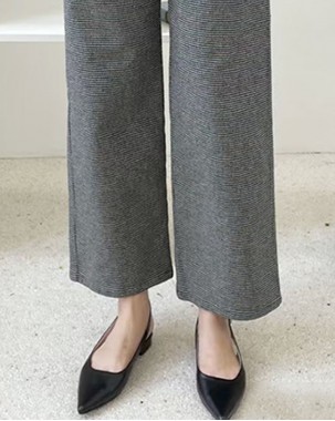 韓國直送ELTOO雙排紐裝飾直筒褲 (韓國女裝) - 69530 - 秋冬新品單件85折 (輸入15%)